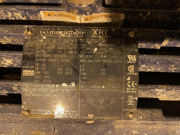 Used ALLIS CHALMERS 100391 16X4X17 CENTRIFUGAL PUMP 50 HP