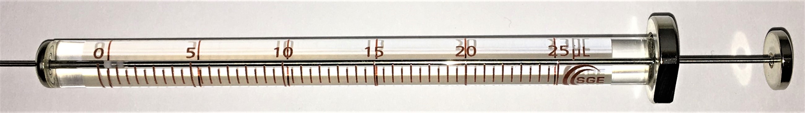 Used SGE 25F-CTC-GT-0.63 GasTight Injection Syringe - 25μL