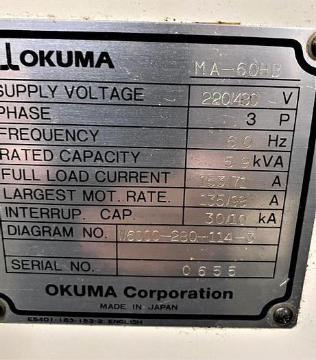 Used 2003 OKUMA MA60HB