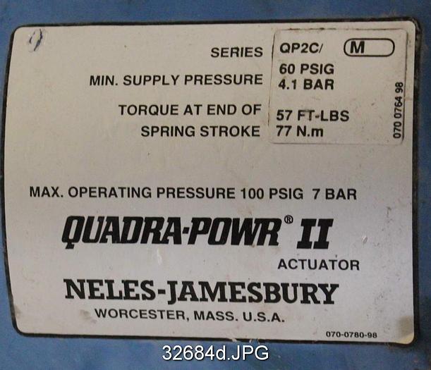 Used Neles Jamesbury 4" V-Ball Control Valve #32684
