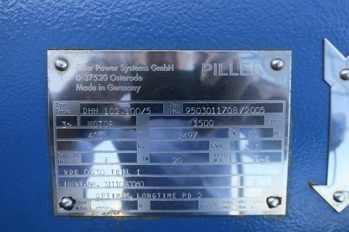 Used 2005 Piller DRUPS - 1670 KVA