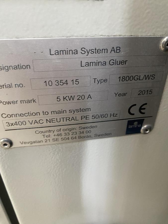 Gebraucht 2015 LAMINA GLUER 1800 GL/WS