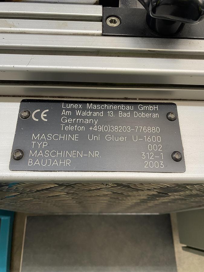 Gebraucht 2003 Lunex Maschinenbau Uni-Gluer U-1600