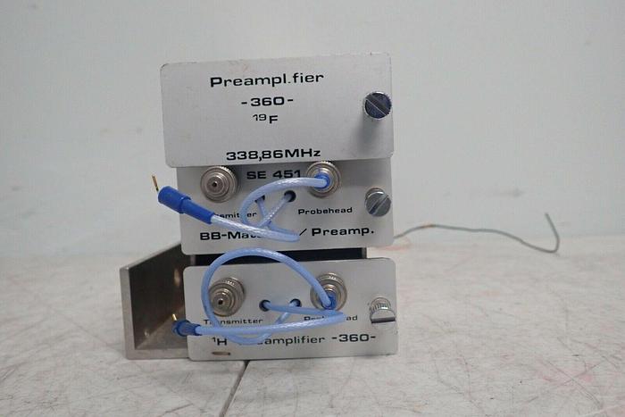 Used Bruker? Type AMX Preamplifier 360 19F 338,86 MHz, SE 451 BB-Matching, 1H Preamp.
