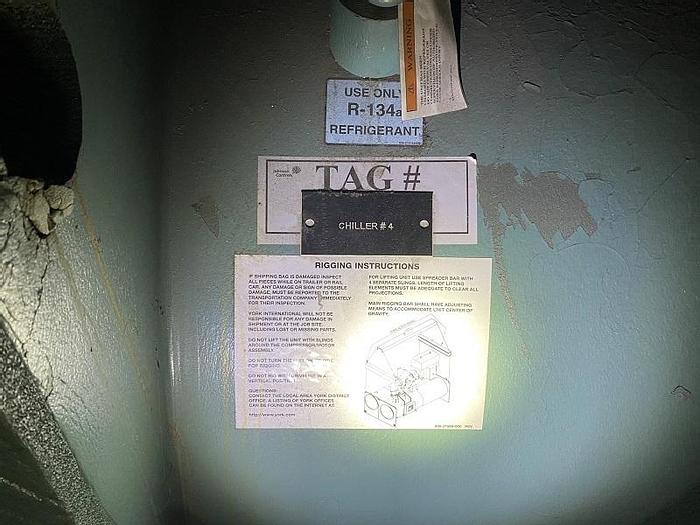 Used YORK MAXE 550 TON CENTRIFUGAL CHILLER MFG. 2013