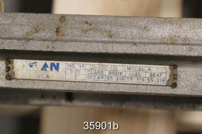 Used Velan 8" Hand Operated Knife Gate Valve, L15-0310C-135L #35901