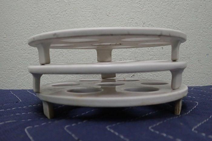 Used Lot of 3 Coors 6" Vacuum Desiccator Ceramic Porcelain Plates with Feet