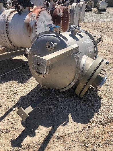 Used Used Titan Metal Fabricators approximately 200 gallon hastelloy C76 vertical tank.
