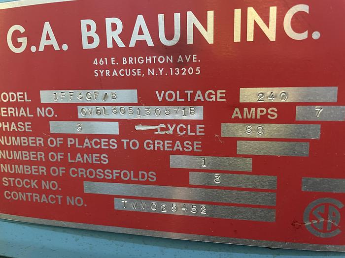 Used 2005 Braun sheet folder