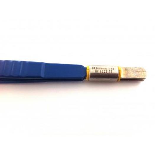 PINCE BIPOLAIRE BAIONETTE 195 MM MORS 1 MM COURBE