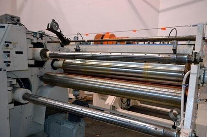 Used 54" (1.37M) ARROW DUPLEX SLITTER MDL. 406-4 W/ 2 PNEUMATIC KNIVES