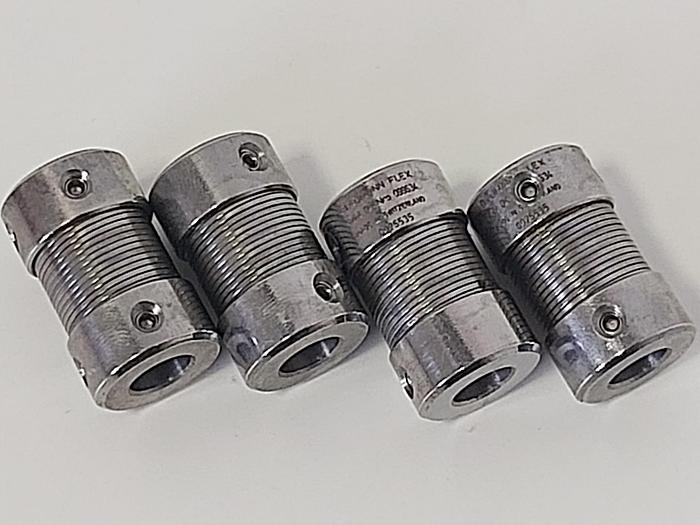 Gebraucht 4+2 Stück Metallbalgkupplungen, MM 8K, 10 Nm, D10mm Baumann Flex,  gebraucht