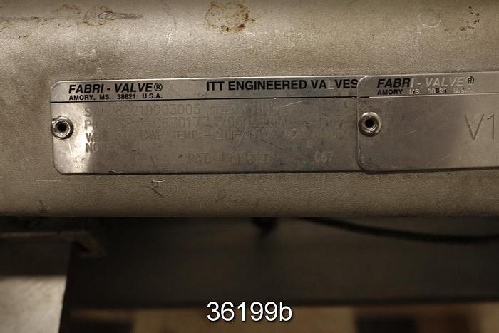 Used Fabri 10" Hand Operated Knife Gate Valve #36199