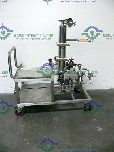 Used Sartorius HU12U71-3058M F-1748 Asepco + ITT PureFlo Filtration Skid w/ Valves