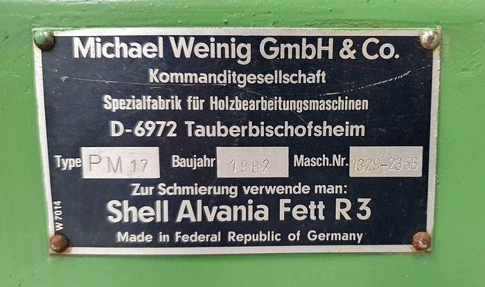 Used WEINIG Four side planer, 5 heads PM 17