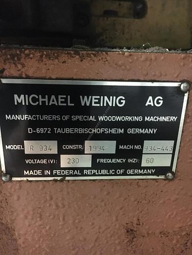 Used Weinig 934 Profile Grinder