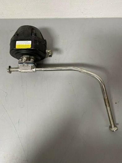 Used ITT Pure-Flo .5-F-423XL-8-4-TM Spring-To-Close 60 PSI Valve w/ 1/2" Sanitary Fit