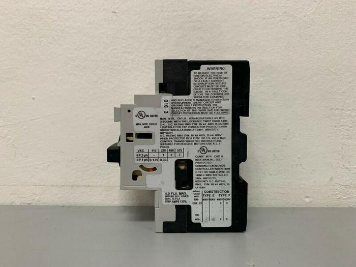 Used Allen-Bradley 140M-C2E Standard Magnetic Motor Protector Circuit Breaker