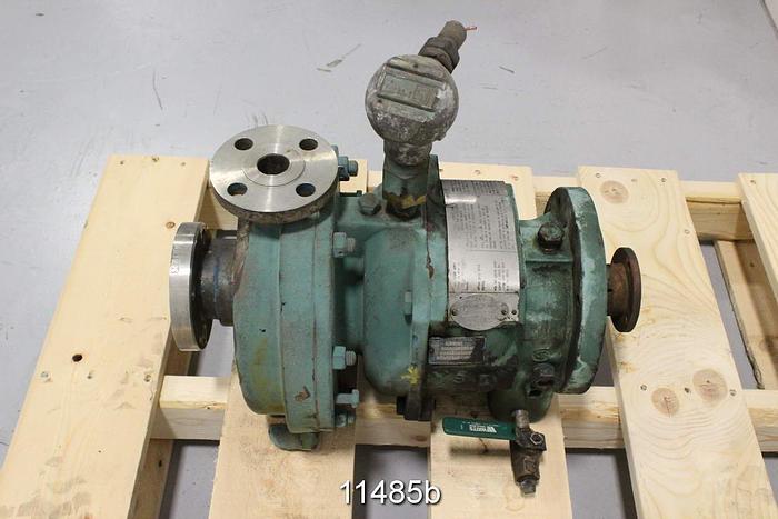 Used Goulds 3296 Magnetic Drive Process Pump, 3296S, 1 X 1-1/2 X 8, 7.88" Impeller, 20 Gpm, 70 Ft. Head #11485