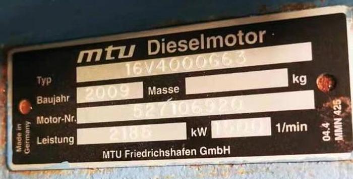 MTU 16V4000 New Generators