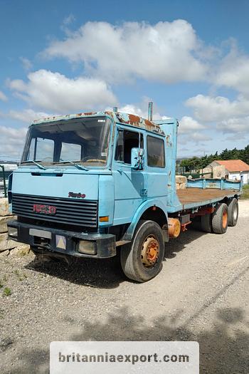 Used 1989 IVECO Turbostar 190.30 6X2 flatbed truck