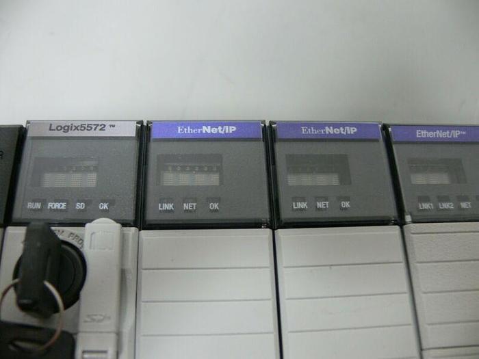 Used Allen Bradley Logix5572 Controller on 10 Slot Chassis w/ EtherNet/IP (x3)