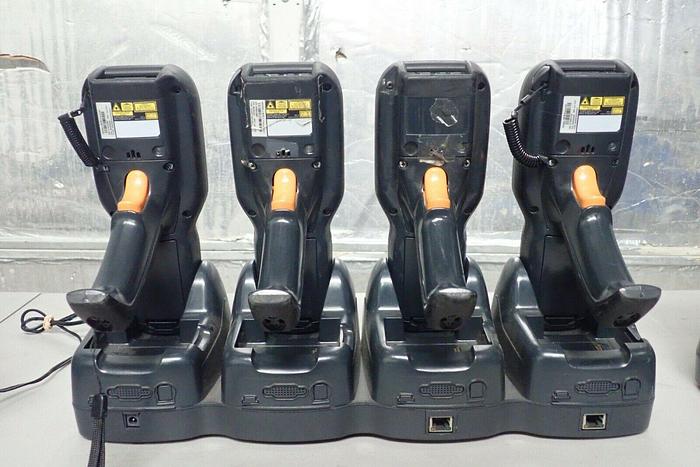 Used (22) Datalogic FalconX3+ FalconX4 Handheld Barcode Scanners w/ (5) 4-Slot Docks 783555042212