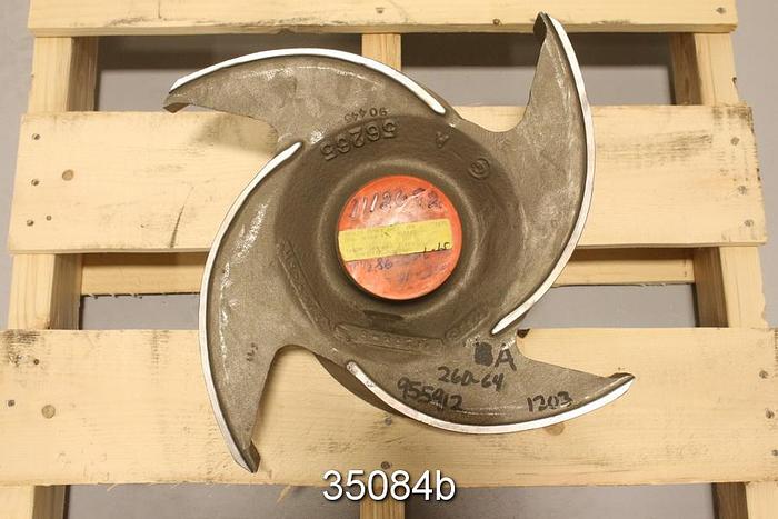 Used Goulds 3175 Pump Impeller, 6x8x18, 2/4 Vane, 18" Diameter #35084