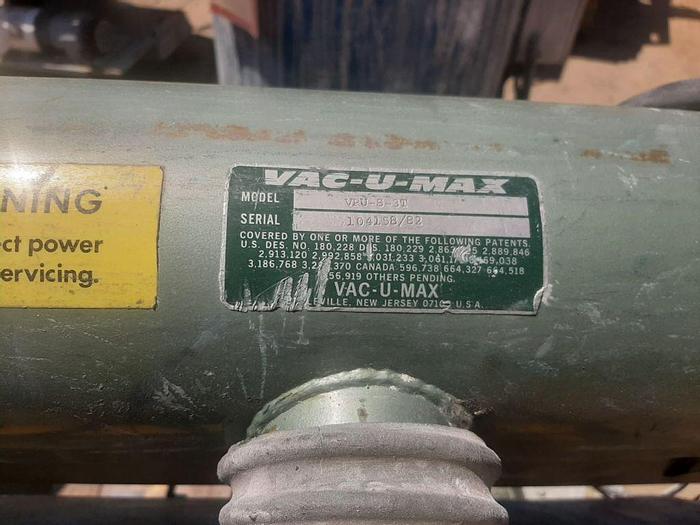 Used Conveyor, Pneumatic, Vac-U-Max, Mdl VPU-S-3T, 67 CFM #S744520