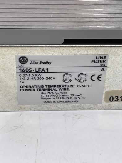 Used Allen-Bradley 160S-AA02NSF1 Ser.C 160S-LFA1 Ser. A