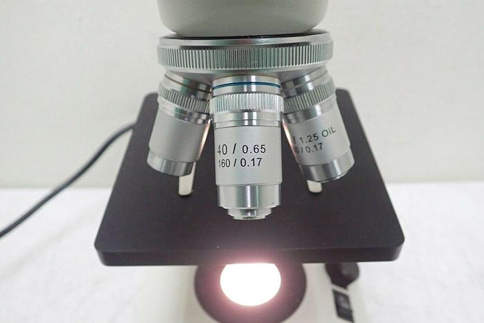 Used Wolfe Binocular Microscope w/ 4 Objectives, 2 WF10X-18MM Eyepieces & Condenser
