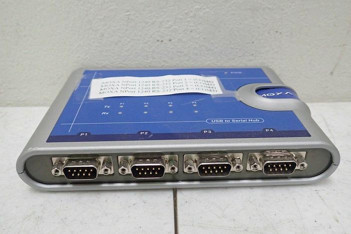 Used Moxa Model NPort 1240 USB to 4-port Serial Hub