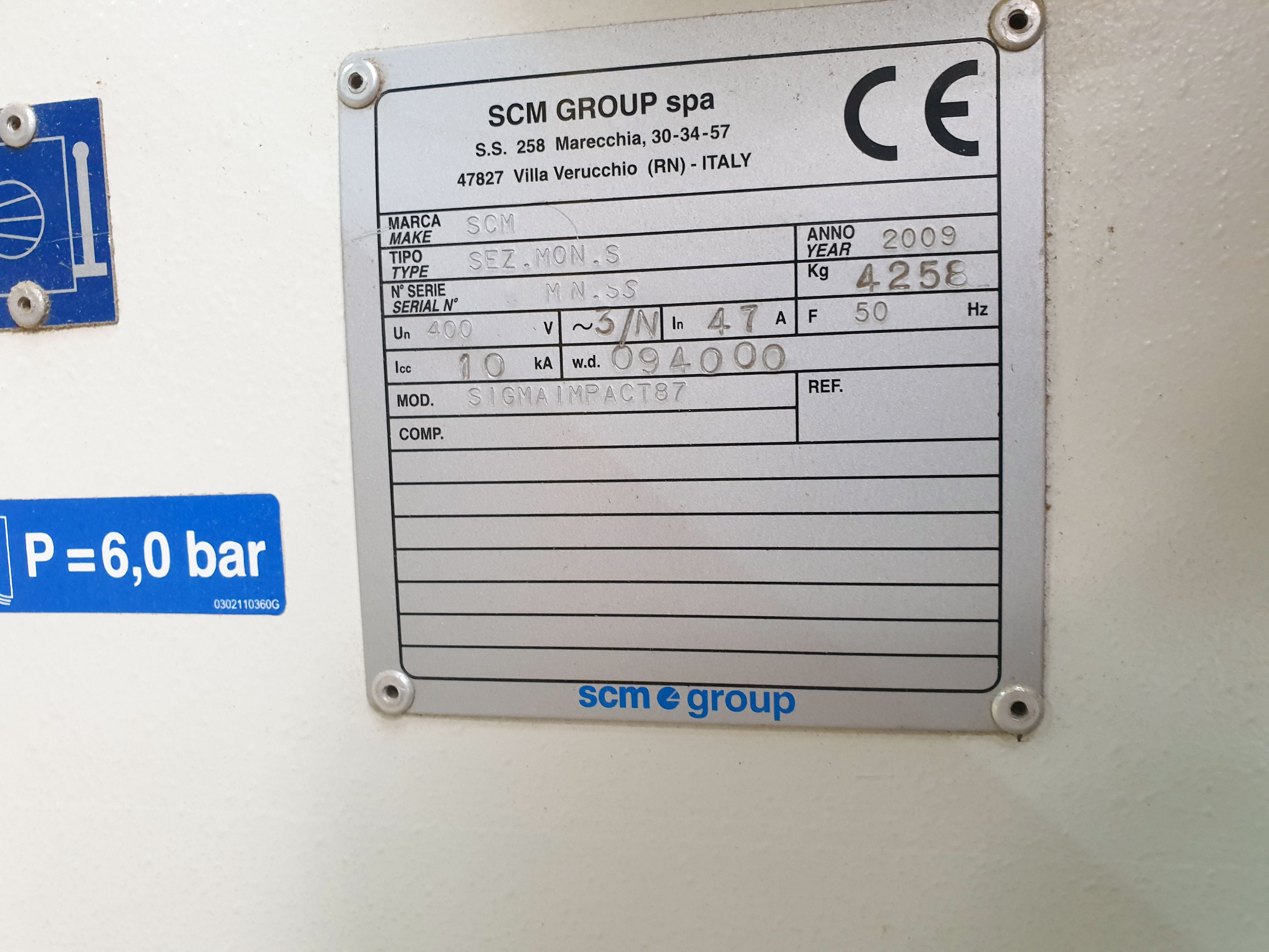 Used SCM Sigma Impact 87 - Panel Saw - 2009