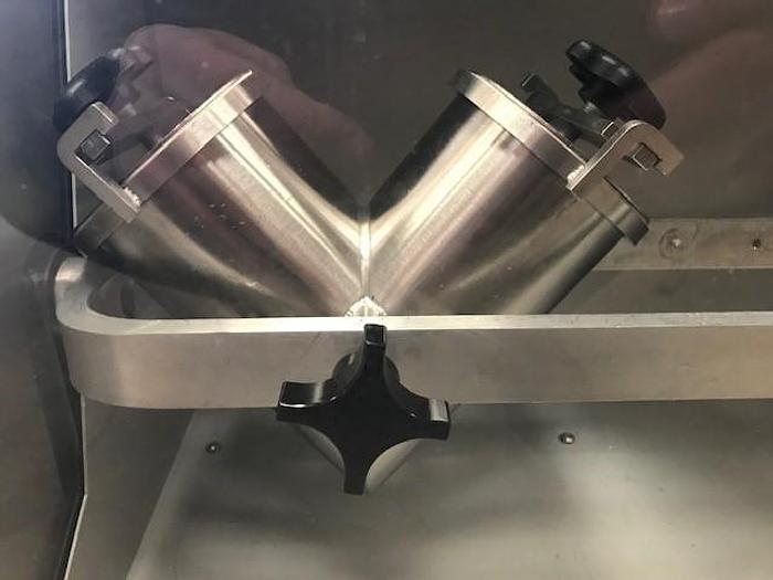 Used PATTERSON KELLEY (P-K) YOKE BLENDMASTER LAB BLENDER WITH (2) SHELLS - S/S