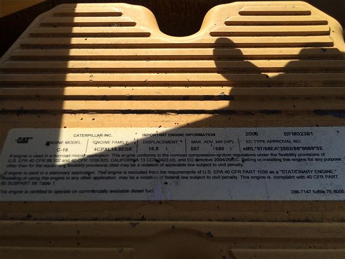 Used 2006 Sullair 20/12 - 1350 cfm / 500 psi Air Compressor