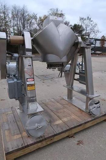 Used 1 CU. FT. PATTERSON KELLEY (P-K) TWIN SHELL VACUUM DRYER/BLENDER - 316 S/S - JACKETED