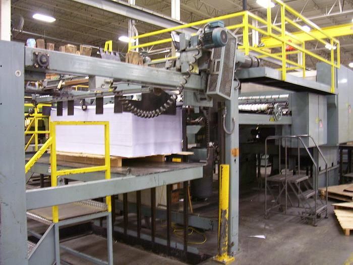 Used 88" CLARK AIKEN MODEL KSS 100 A 577 DUAL ROTARY KNIFE SHEETER UPGRADED 1998