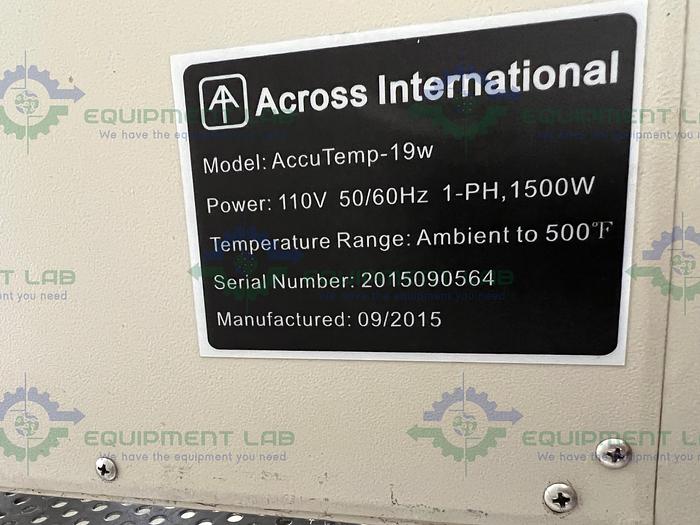 Used 2015 Across International  AccuTemp - 19W Vacuum Drying Oven 500°F, 110V, 1500W