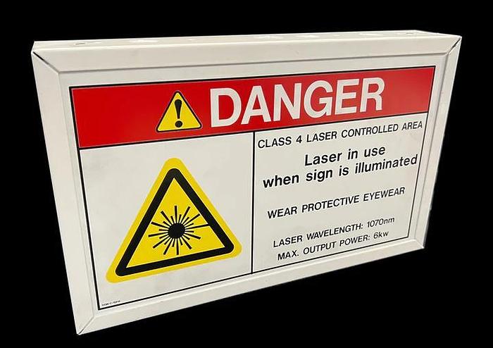 Serra Laser/IPG LightWELD Lighted Beam On Warning Sign