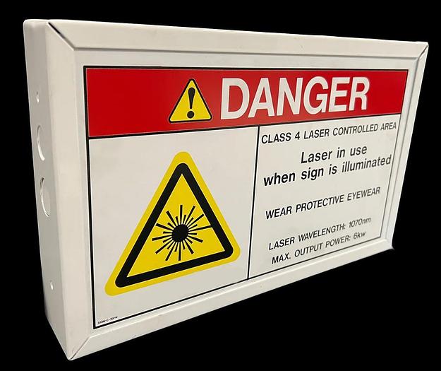 Serra Laser/IPG LightWELD Lighted Beam On Warning Sign