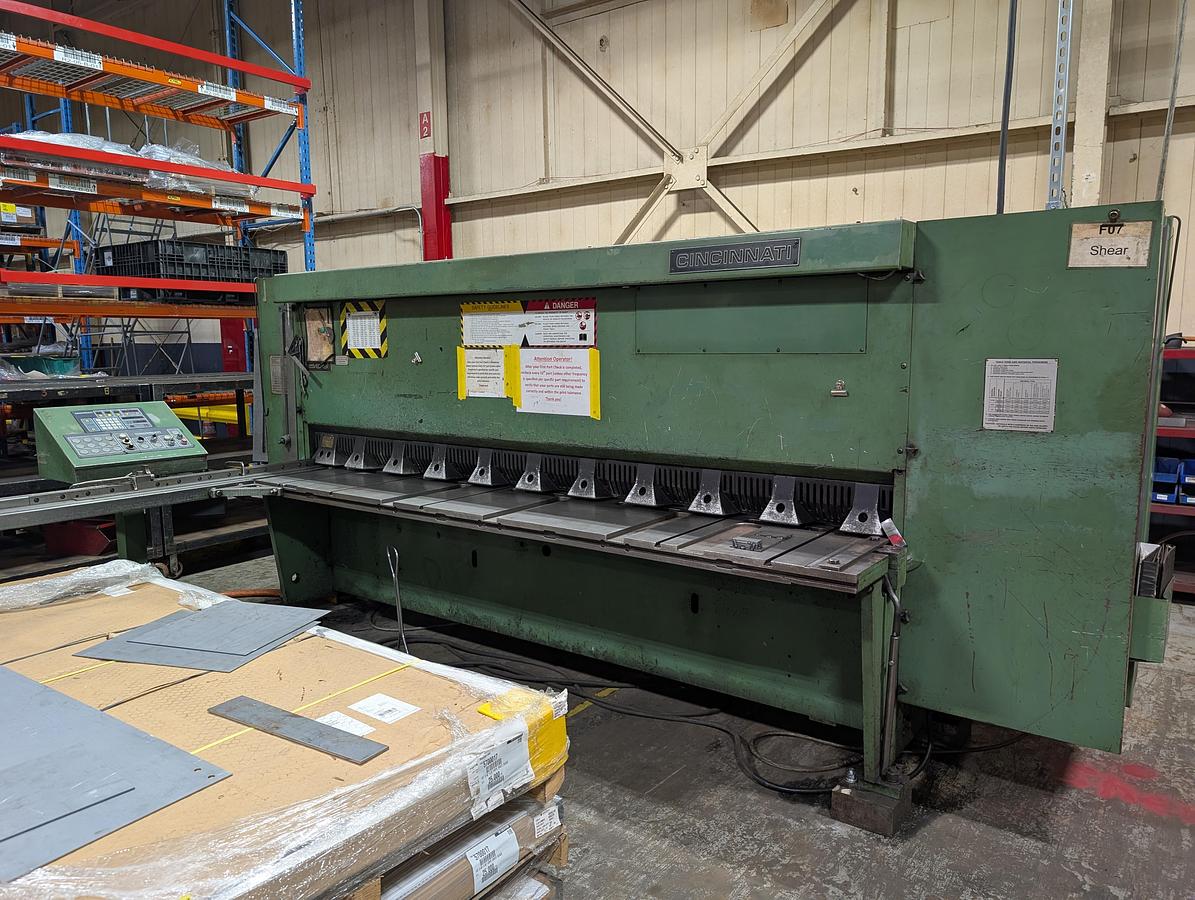 Used Cincinnati 1/4" x 10' shear