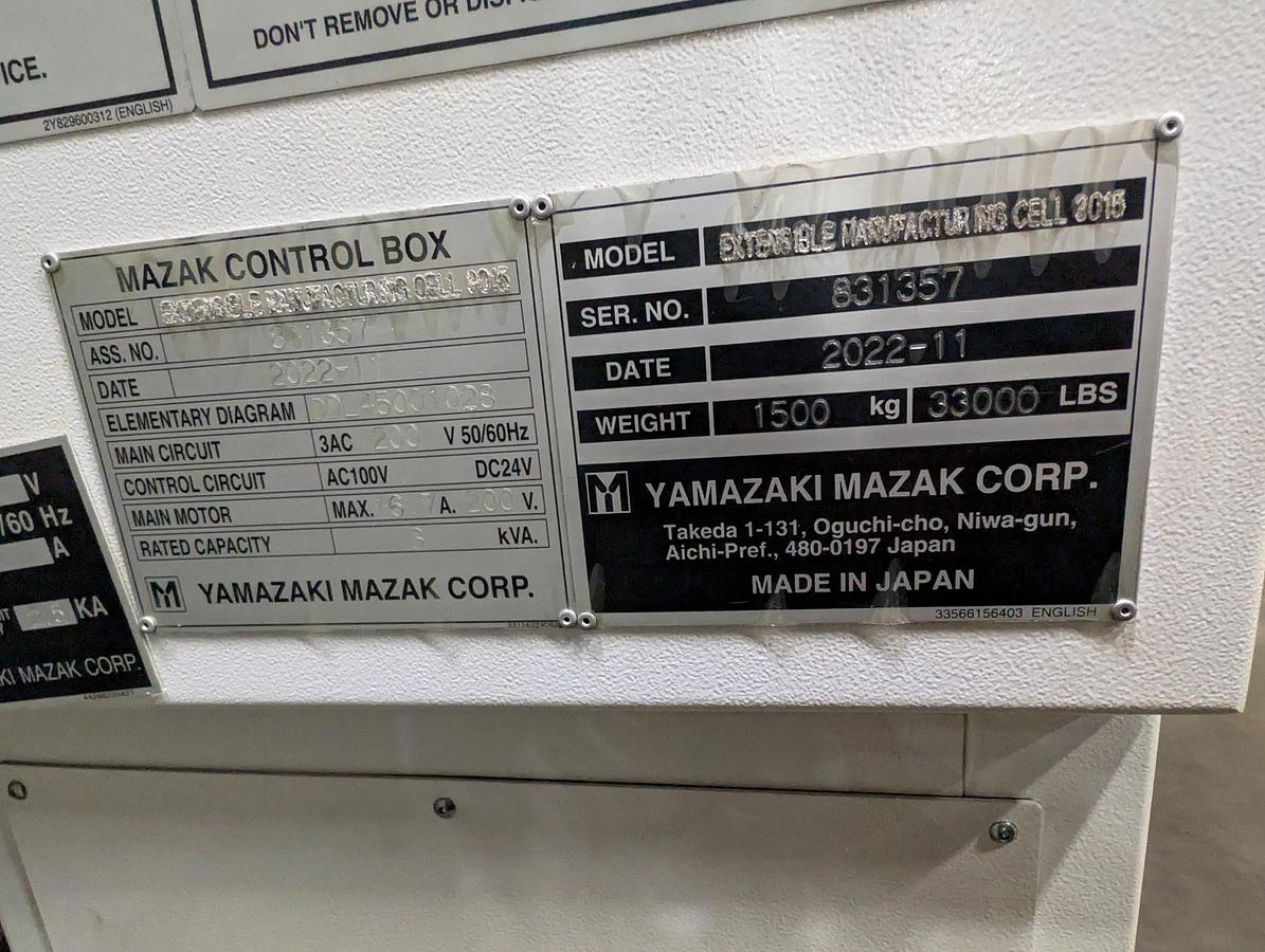 Used 2022 Mazak Extendible Mfg Cell 3015 for sgl laser