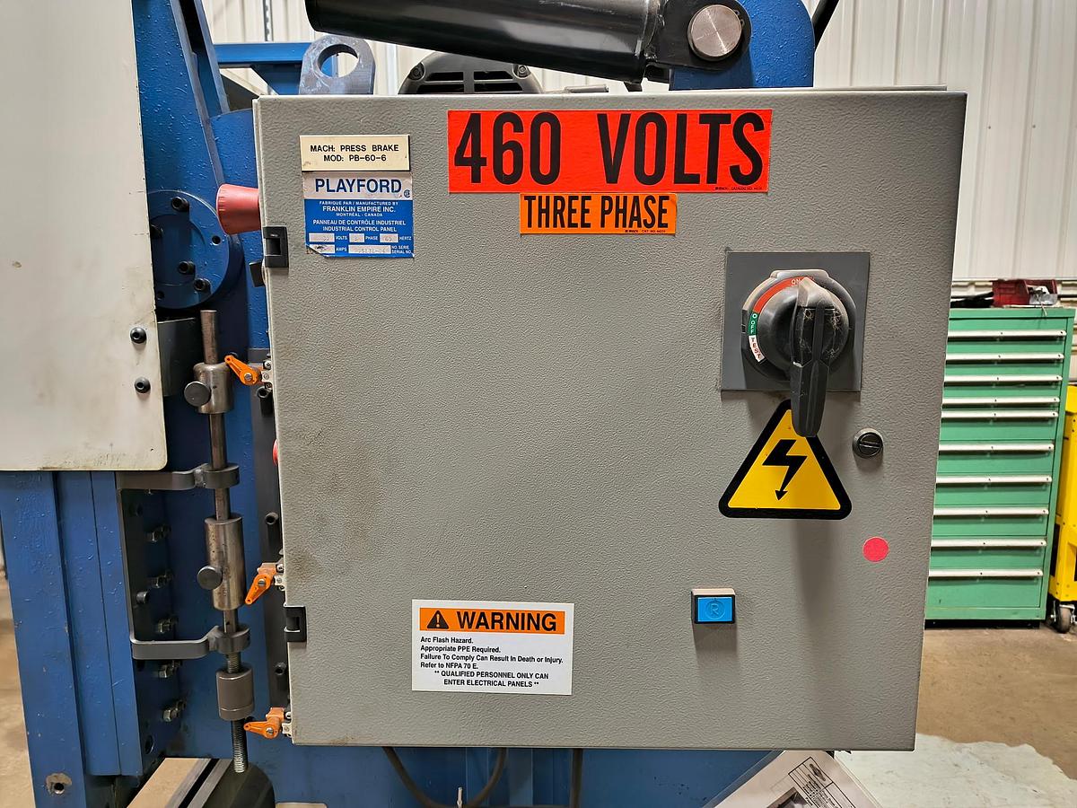Used Franklin Empire 6' x 60 ton press brake