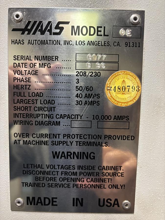 Used 1996 Haas VF-OE