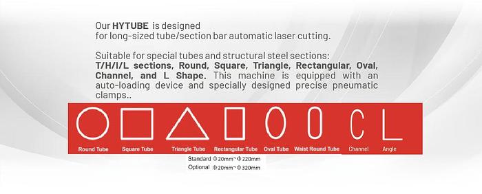 Hytube 3Chuck TUBE CUTTER 2000W - 6000W | Fiber Laser Pipe Cutting Machine with Auto Loading