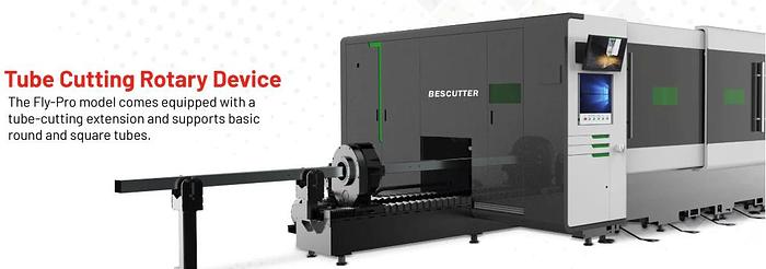 FLY PRO 5'X10' | 1500W - 6000W IPG | Fiber Laser Metal Sheet and Pipe Cutter Full Enclosure with Parallel Shuttle Table