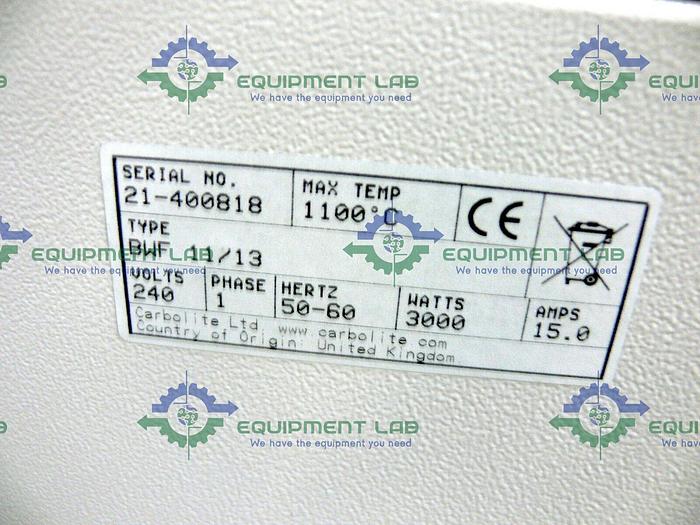 Used Carbolite Ashing Laboratory Chamber Furnace BWF 11/13  1100°C