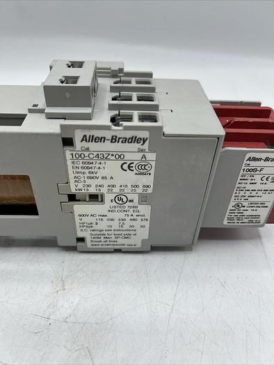 Used Allen-Bradley 100-C43Z*00 Ser A. 100S-F Ser B. 100-S Ser B