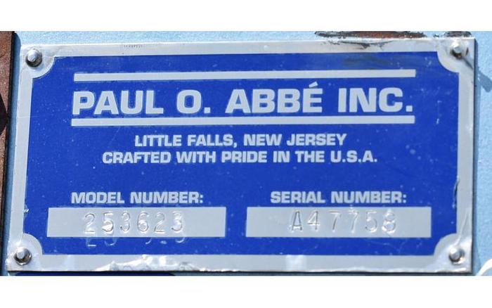 Used USED PAUL O ABBE ROLLING JAR MILL