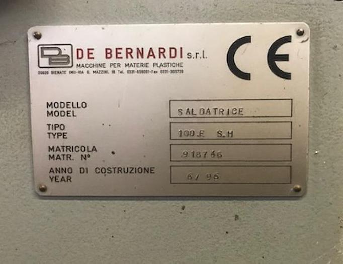 Usato 1996 De Benardi 100 E SH 9 for the production of film die cut handle bags with patch reinforcement
